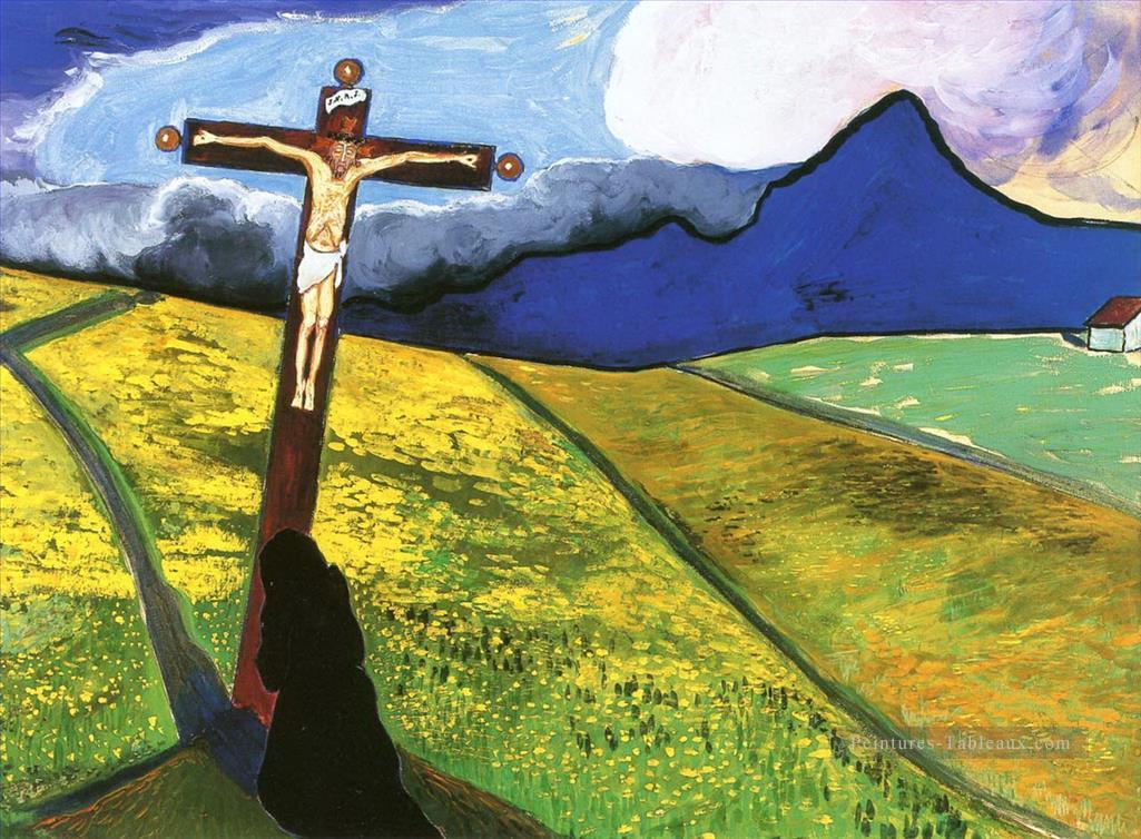 Crucifixion Marianne von Werefkin Catholique chrétienne Peintures à l'huile